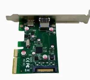 PCIE to TypeC3.1 + USB3.1 Expansion Card for Desktop Computers - PCI-E Adapter - Manufacturer Direct Supply - ASM1142 PCIE to TypeC3.1 + USB3.1 Expansion Card for Desktop Computers - PCI-E Adapter - Manufacturer Direct Supply - ASM1142