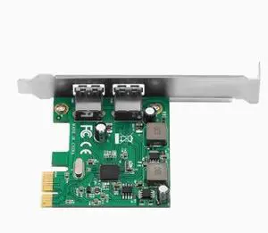 PCI-E to Dual-Port USB 3.0 Expansion Card for Desktop Computers with Built-in Independent Power Supply and Support for Small Case ASM1042 PCI-E to Dual-Port USB 3.0 Expansion Card for Desktop Computers with Built-in Independent Power Supply and Support for Small Case ASM1042
