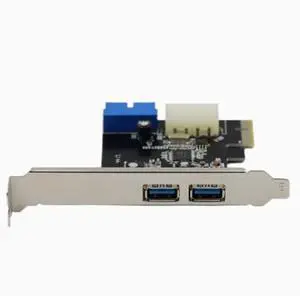 Desktop USB 3.0 expansion card, PCI-E to 2-port USB 3.0 with a front-mounted 20-pin interface Desktop USB 3.0 expansion card, PCI-E to 2-port USB 3.0 with a front-mounted 20-pin interface