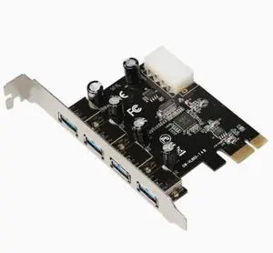 PCIE-USB3.0-T4B 4-Pin VL805 Chip Adapter PCIe Expansion Card 4 Ports PCIE-USB3.0-T4B 4-Pin VL805 Chip Adapter PCIe Expansion Card 4 Ports