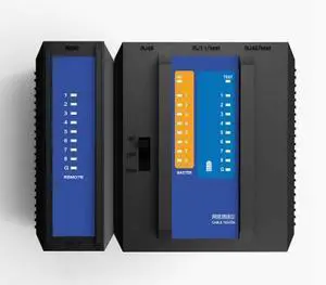 Network cable tester - Line tester - Multi-functional device for home use - Combines network cable and telephone cable - Crystal head connector Network cable tester - Line tester - Multi-functional device for home use - Combines network cable and telephone cable - Crystal head connector