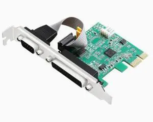 PCIE1 serial port 9-pin with power supply + 1 expansion card AX99100 chip serial and parallel port expansion card PCIE1 serial port 9-pin with power supply + 1 expansion card AX99100 chip serial and parallel port expansion card