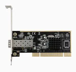 The PCI Gigabit Fiber Network Card uses the RC82545 chip for Gigabit fiber network functionality. The PCI Gigabit Fiber Network Card uses the RC82545 chip for Gigabit fiber network functionality.