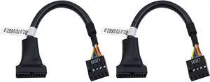 USB 3.0 Header to USB 2.0,USB 3.0 to USB 2.0 Motherboard Adapter Cable,19 Pin USB3.0 Male to 9 Pin USB2.0 Female Motherboard Cable Adapter Converter 6 inch/15cm (2-Pack) USB 3.0 Header to USB 2.0,USB 3.0 to USB 2.0 Motherboard Adapter Cable,19 Pin USB3.0 Male to 9 Pin USB2.0 Female Motherboard Cable Adapter Converter 6 inch/15cm (2-Pack)
