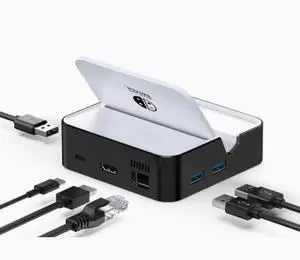 Switch Portable Docking Station with 6-in-1 Expansion Hub, Includes Ethernet Port and Phone Stand Switch Portable Docking Station with 6-in-1 Expansion Hub, Includes Ethernet Port and Phone Stand