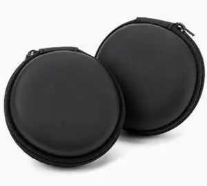 Eva bag for storing round Bluetooth headphones, data cable, headphones. Storage bag in a round shape with a zipper. Eva bag for storing round Bluetooth headphones, data cable, headphones. Storage bag in a round shape with a zipper.