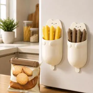 1set/4Pcs Cute Cat Magnetic Bag Clips Set Reusable 4.72-Inch Snack Bag Clips with Magnetic Holders for Kitchen Fridge Storage, Yellow 1set/4Pcs Cute Cat Magnetic Bag Clips Set Reusable 4.72-Inch Snack Bag Clips with Magnetic Holders for Kitchen Fridge Storage, Yellow
