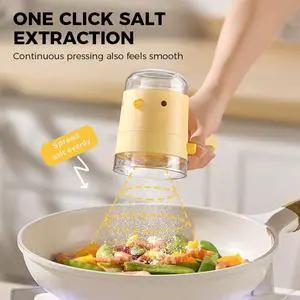 Dispenser Salt Shaker Gadget Dustproof Kitchen Tool Precision Quantitative Seasoning Bottle Condiment Container, Yellow Dispenser Salt Shaker Gadget Dustproof Kitchen Tool Precision Quantitative Seasoning Bottle Condiment Container, Yellow