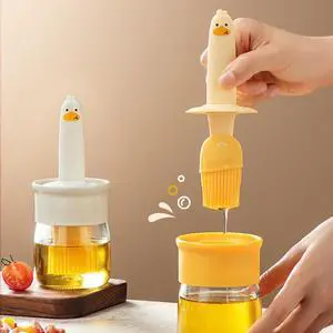 Glass Oil Dispenser Bottle Made with Premium Glass & Silicone | High Temperature Resistant Oil Bottle Integrated Barbecue Cooking, Frying, Air Fryer Utensils Home & Kitchen Easy to use Glass Oil Dispenser Bottle Made with Premium Glass & Silicone | High Temperature Resistant Oil Bottle Integrated Barbecue Cooking, Frying, Air Fryer Utensils Home & Kitchen Easy to use