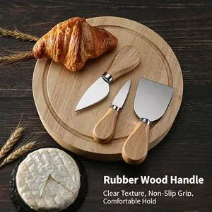 Cheese Knife Set with Round Wooden Cutting Board, 4-Piece,Steel
Swivel Storage Drawer, Wood Handle Knives, Charcuterie Board, Multiple Finish Options, Compac Cheese Knife Set with Round Wooden Cutting Board, 4-Piece,Steel
Swivel Storage Drawer, Wood Handle Knives, Charcuterie Board, Multiple Finish Options, Compac