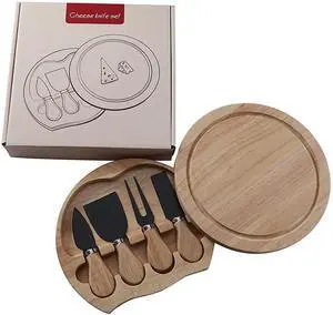 Cheese Knife Set with Round Wooden Cutting Board, 4-Piece,Steel
Swivel Storage Drawer, Wood Handle Knives, Charcuterie Board, Multiple Finish Options, Compac black Cheese Knife Set with Round Wooden Cutting Board, 4-Piece,Steel
Swivel Storage Drawer, Wood Handle Knives, Charcuterie Board, Multiple Finish Options, Compac black