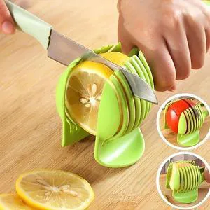 Lemon & Tomato Food Tongs - Manual Fruit Tool, Round Fruit & Vegetable Cutting Holder, Handy Uncharged Kitchen Gadget for Slicing & Serving Lemon & Tomato Food Tongs - Manual Fruit Tool, Round Fruit & Vegetable Cutting Holder, Handy Uncharged Kitchen Gadget for Slicing & Serving