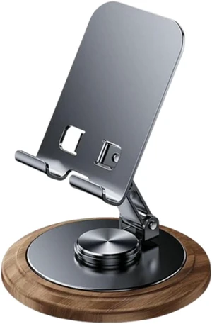 Wood Phone Holder, 360-Degree Wooden Table Rotating Adjustable Desk Mobile Phone Stand Desktop Telephone Mount Bracket for Office Kitchen Bathroom Accessories Wood Phone Holder, 360-Degree Wooden Table Rotating Adjustable Desk Mobile Phone Stand Desktop Telephone Mount Bracket for Office Kitchen Bathroom Accessories