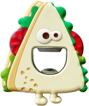 Cartoon Shaped Silicone Bottle Opener, Metal Beer Soda Opener for Refrigerator, Bartender, Kitchen, Barware (Hamburger) sandwich Cartoon Shaped Silicone Bottle Opener, Metal Beer Soda Opener for Refrigerator, Bartender, Kitchen, Barware (Hamburger) sandwich