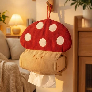 Mushroom Tissue Box Holder, Cute Hanging Tissue Dispenser Bag for Bathroom, Bedroom, Car, Wall, Door or Seat Back, Fabric Facial Tissue Cover, Paper Napkin Organizer Home Decor, Small Mushroom, 1 Pack Mushroom Tissue Box Holder, Cute Hanging Tissue Dispenser Bag for Bathroom, Bedroom, Car, Wall, Door or Seat Back, Fabric Facial Tissue Cover, Paper Napkin Organizer Home Decor, Small Mushroom, 1 Pack