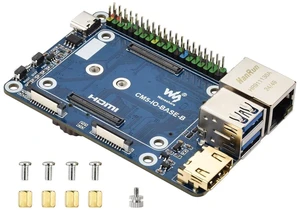 Waveshare Mini Base Board (B), Compatible with Raspberry Pi Compute Module 5, Onboard EEPROM and Encryption Chip Waveshare Mini Base Board (B), Compatible with Raspberry Pi Compute Module 5, Onboard EEPROM and Encryption Chip
