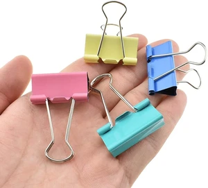 Colorful long-tailed clip 41mm File folder Ticket clip for bills File long-tailed clip set of 24 pieces Colorful long-tailed clip 41mm File folder Ticket clip for bills File long-tailed clip set of 24 pieces