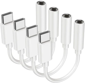 4PCS Type USB C to 3.5mm Female Headphone Jack Adapter, USB Type C to Aux Audio Dongle Cable Cord, Compatible with Samsung S20/S20+/S20 Ultra, Pixel 4/+ 4XL, and More USB C Devices 4PCS Type USB C to 3.5mm Female Headphone Jack Adapter, USB Type C to Aux Audio Dongle Cable Cord, Compatible with Samsung S20/S20+/S20 Ultra, Pixel 4/+ 4XL, and More USB C Devices