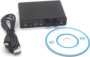 Weastlinks Professional USB Sound Card 6 Channel 5.1 Optical External Audio Card Converter CM6206 Chipset for Laptop Desktop Weastlinks Professional USB Sound Card 6 Channel 5.1 Optical External Audio Card Converter CM6206 Chipset for Laptop Desktop