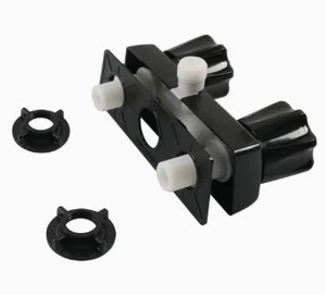 White base, brown knob - dual-rotor caravan shower faucet valve splitter White base, brown knob - dual-rotor caravan shower faucet valve splitter