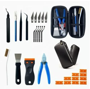 28-Piece 3D Printer Nozzle Cleaning Kit with Unclogging Needle, Wire Brush, and Print Head Descaling Maintenance Tools 28-Piece 3D Printer Nozzle Cleaning Kit with Unclogging Needle, Wire Brush, and Print Head Descaling Maintenance Tools
