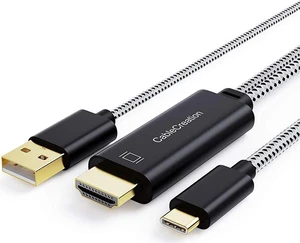 USB C to HDMI Cable with USB Charge 6FT, CableCreation Type C to HDMI Cord Compatible with MacBook/Pro/Air, Galaxy S20/ S10, LG G5/ Q8/ V20, OnePlus 7(Pro)/ 7T (Pro), HDMI to USB C USB C to HDMI Cable with USB Charge 6FT, CableCreation Type C to HDMI Cord Compatible with MacBook/Pro/Air, Galaxy S20/ S10, LG G5/ Q8/ V20, OnePlus 7(Pro)/ 7T (Pro), HDMI to USB C