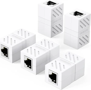 UGREEN RJ45 Coupler Ethernet Extender Connector 5 Pack Inline Coupler Cat7 Cat6 Cat5e Ethernet Cable Adapter Female to Female White UGREEN RJ45 Coupler Ethernet Extender Connector 5 Pack Inline Coupler Cat7 Cat6 Cat5e Ethernet Cable Adapter Female to Female White
