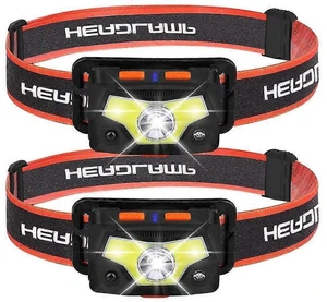 Ecocleanpath 2 Pack Rechargeable Headlamps, Waterproof LED Head Flashlight with White/Red Light, Adjustable & Comfortable (Black) Ecocleanpath 2 Pack Rechargeable Headlamps, Waterproof LED Head Flashlight with White/Red Light, Adjustable & Comfortable (Black)