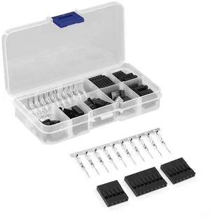 310pcs 2.54mm Terminal Connector Cable Jumper Wire Pin Header Housing Kit 310pcs 2.54mm Terminal Connector Cable Jumper Wire Pin Header Housing Kit