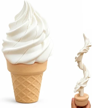 Spiral Ice Cream Fidget Toy, 3D Printed Twist Motion Sensory Toy, Soft Serve Cone Desk Toy, Oddly Satisfying Handheld Fidget Spinner Gift for Teens Adults Spiral Ice Cream Fidget Toy, 3D Printed Twist Motion Sensory Toy, Soft Serve Cone Desk Toy, Oddly Satisfying Handheld Fidget Spinner Gift for Teens Adults