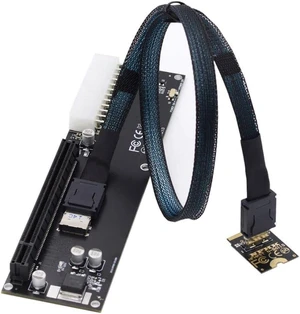 Oculink SFF-8612 to PCI-E 3.0/4.0 M.2 M-Key to SFF-8611 Host Adapter for eGPU/GPD Win Max2 External Graphics Card & SSD Oculink SFF-8612 to PCI-E 3.0/4.0 M.2 M-Key to SFF-8611 Host Adapter for eGPU/GPD Win Max2 External Graphics Card & SSD