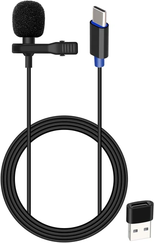 USB C Lavalier Lapel Microphone,USB Small Microphone Clip-on for Phone, Computer Mic for Voice Amplifier,Speakers,Computer,Live Streaming,Laptop(4.9FT/1.5M) USB C Lavalier Lapel Microphone,USB Small Microphone Clip-on for Phone, Computer Mic for Voice Amplifier,Speakers,Computer,Live Streaming,Laptop(4.9FT/1.5M)