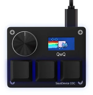 SAYODEVICE O3C Rapid Trigger Hall Effect Keyboard Suitable for OSU and Geometry Dash Rhythm Game Macro Keypad with Magnetic Linear Switches (Black, Gateron Jade Pro Green Switch) SAYODEVICE O3C Rapid Trigger Hall Effect Keyboard Suitable for OSU and Geometry Dash Rhythm Game Macro Keypad with Magnetic Linear Switches (Black, Gateron Jade Pro Green Switch)