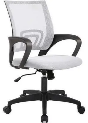 Home Office Chair Ergonomic Desk Chair Mesh Computer Chair with Lumbar Support Armrest Executive Rolling Swivel Adjustable Mid Back Task Chair for Women Adults (White) Home Office Chair Ergonomic Desk Chair Mesh Computer Chair with Lumbar Support Armrest Executive Rolling Swivel Adjustable Mid Back Task Chair for Women Adults (White)