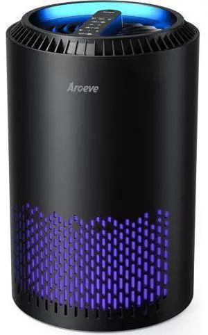 AROEVE Air Purifiers for Bedroom Home, Air Purifier For Smoke Pollen Dander Hair Smell Air Cleaner with Sleep Mode Speed Control For Bedroom Office, MK01- Black(Available for California) AROEVE Air Purifiers for Bedroom Home, Air Purifier For Smoke Pollen Dander Hair Smell Air Cleaner with Sleep Mode Speed Control For Bedroom Office, MK01- Black(Available for California)