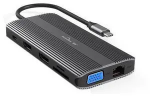 Blueendless USB C Hub HDMI/DP/VGA Ethernet 3 USB Ports PD SD/TF 12 in 1 Docking Station for Type-C Laptops Smart Phone Blueendless USB C Hub HDMI/DP/VGA Ethernet 3 USB Ports PD SD/TF 12 in 1 Docking Station for Type-C Laptops Smart Phone