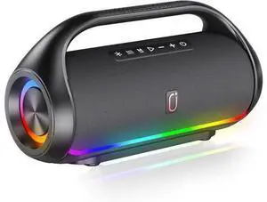 Bluetooth Speaker, IPX5 Waterproof Portable Bluetooth Speaker with Powerful Bass & LED Lights, BT5.3, Wireless Stereo Pairing for Home Party, Beach, Outdoor Camping, Support USB/TF Card/AUX/TWS Bluetooth Speaker, IPX5 Waterproof Portable Bluetooth Speaker with Powerful Bass & LED Lights, BT5.3, Wireless Stereo Pairing for Home Party, Beach, Outdoor Camping, Support USB/TF Card/AUX/TWS