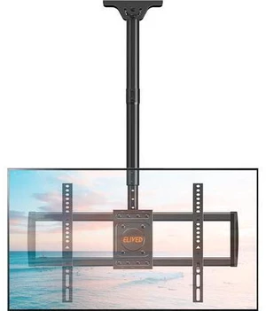 ELIVED Ceiling TV Mount for Most 37-75 Inch TVs, Height Adjustable Full Motion Ceiling Mount for Flat Pitched Roof, Hanging TV Bracket Swivel and Tilt, Holds up to 110 lbs, Max VESA 600x400mm YD3016 ELIVED Ceiling TV Mount for Most 37-75 Inch TVs, Height Adjustable Full Motion Ceiling Mount for Flat Pitched Roof, Hanging TV Bracket Swivel and Tilt, Holds up to 110 lbs, Max VESA 600x400mm YD3016