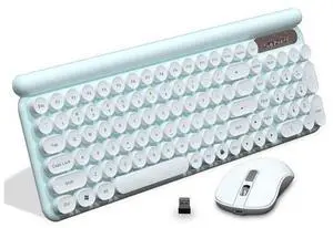 Wireless Mouse and Keyboard Combo,Ultra Thin 2.4G Cordless Punk Style Office Keyboard with USB Ergonomic Optical Mice Set for PC Laptops Notebooks Computer (Light Green) Wireless Mouse and Keyboard Combo,Ultra Thin 2.4G Cordless Punk Style Office Keyboard with USB Ergonomic Optical Mice Set for PC Laptops Notebooks Computer (Light Green)
