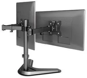 Claiks Dual Monitor Mount, Ergonomic Adjustable Monitor Arm for Max 32 inch Screens, Adjustable Computer Monitor Stand up to 40 lbs, VESA Mounting Holes 75&100mm, Black Claiks Dual Monitor Mount, Ergonomic Adjustable Monitor Arm for Max 32 inch Screens, Adjustable Computer Monitor Stand up to 40 lbs, VESA Mounting Holes 75&100mm, Black