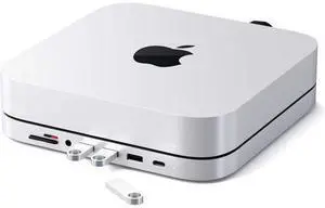 USB C Hub Type-C Aluminum Stand & Hub USB-C Data Port Micro/SD Card Readers USB 3.0 & Headphone Jack Port for Mac mini M2/M1 (Not Compatible with M4) - Silver USB C Hub Type-C Aluminum Stand & Hub USB-C Data Port Micro/SD Card Readers USB 3.0 & Headphone Jack Port for Mac mini M2/M1 (Not Compatible with M4) - Silver