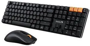 ProtoArc KM310 Mechanical Keyboard and Mouse, Wireless Rechargeable Aluminum Keyboard Mouse, 2.4G+Dual Bluetooth, Low Profile Keys, Linear Red Switches, Multi-Device, for Windows/Mac - Black ProtoArc KM310 Mechanical Keyboard and Mouse, Wireless Rechargeable Aluminum Keyboard Mouse, 2.4G+Dual Bluetooth, Low Profile Keys, Linear Red Switches, Multi-Device, for Windows/Mac - Black
