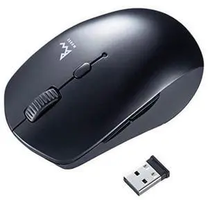 Sanwa Supply Silent Wireless Blue LED Combo Mouse (Black) MA-WBTBL193BK Sanwa Supply Silent Wireless Blue LED Combo Mouse (Black) MA-WBTBL193BK