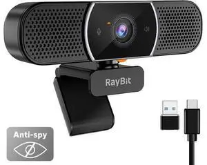 3 in 1 Webcam - 2K HD USB C Webcam with Microphone and Speaker, Stereo Sound & Noise-Cancelling Mics, Privacy Cover, Light Correction, Autofocus Conference Web Camera for Computer/Laptop/PC/Monitor 3 in 1 Webcam - 2K HD USB C Webcam with Microphone and Speaker, Stereo Sound & Noise-Cancelling Mics, Privacy Cover, Light Correction, Autofocus Conference Web Camera for Computer/Laptop/PC/Monitor