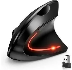 Ergonomic Vertical Wireless Mouse Stylish Rechargeable 2.4G Optical Mice Cordless Mouse with USB Receiver, 800/1200 /1600 DPI, 5 Buttons for Laptop,PC,Mac,Computer (Black) Ergonomic Vertical Wireless Mouse Stylish Rechargeable 2.4G Optical Mice Cordless Mouse with USB Receiver, 800/1200 /1600 DPI, 5 Buttons for Laptop,PC,Mac,Computer (Black)