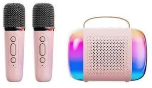 Ecocleanpath Mini Karaoke Machine with 2 Wireless Mics, Bluetooth Speaker & RGB Lights for Kids Adults Ecocleanpath Mini Karaoke Machine with 2 Wireless Mics, Bluetooth Speaker & RGB Lights for Kids Adults