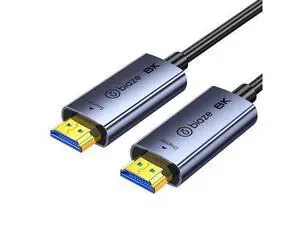8K HDMI Fiber Optic Cable 35ft, HDMI 2.1 48Gbps, Supports 8K@60Hz 4K@120Hz, eARC HDR10 Dolby Vision, for Home Theater, Gaming PS5/Xbox, Projector, in-Wall Installation, Ultra HD Video 8K HDMI Fiber Optic Cable 35ft, HDMI 2.1 48Gbps, Supports 8K@60Hz 4K@120Hz, eARC HDR10 Dolby Vision, for Home Theater, Gaming PS5/Xbox, Projector, in-Wall Installation, Ultra HD Video