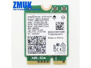 Int AX201NGW WiFi For Lenovo V14 V15 E14 E15 Yoga S740 S340 S540 ideapad 3 Flex 5 Series,P/N 01AX798 SW10M73288 Int AX201NGW WiFi For Lenovo V14 V15 E14 E15 Yoga S740 S340 S540 ideapad 3 Flex 5 Series,P/N 01AX798 SW10M73288
