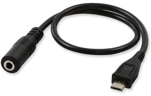 Micro USB Male to 3.5mm Jack Female Audio Cable Cord for Active Clip Mic Microphone Convert Adapter -1Feet (Black) Micro USB Male to 3.5mm Jack Female Audio Cable Cord for Active Clip Mic Microphone Convert Adapter -1Feet (Black)