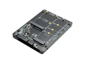 2 in 1 Combo M.2 NGFF B-Key & MSATA SSD to SATA 3.0 Adapter Converter Case Enclosure Support SATA Reversion 3.2 2 in 1 Combo M.2 NGFF B-Key & MSATA SSD to SATA 3.0 Adapter Converter Case Enclosure Support SATA Reversion 3.2